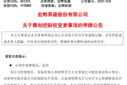 禽兽为邻明日停牌！又一A股，筹划控制权变更